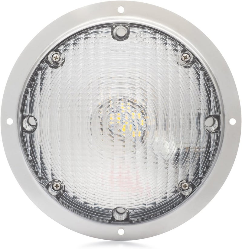 Lumitronics RV Trailer Camper 5th Wheel LED Round Surface Mount Scare Light, Mounting Gasket Included - Image 1
